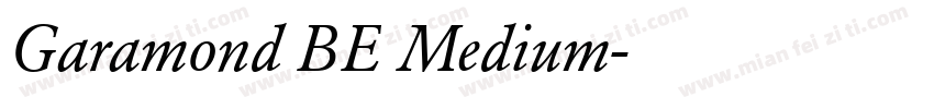 Garamond BE Medium字体转换